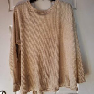 NINE BRITTON Billie Tie Front Brushed Knit Top Size: 3X